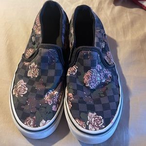 Vans floral checkered size 7.5